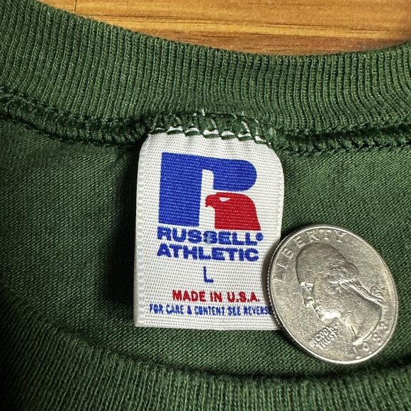 Vintage Russell Athletic Michigan State Spartans Shirt Men's Large MSU Green USA - Picture 5 of 9